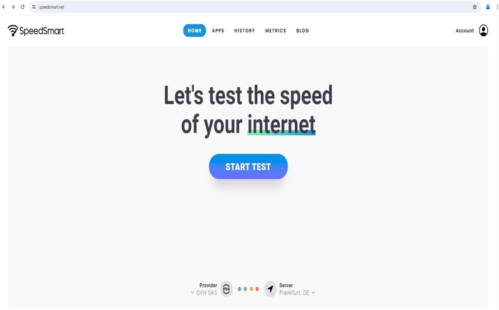 وب سایت ساده و دقیق speed smart